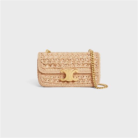 celine triomphe raffia shoulder bag|LUXURY CLAUDE MORE.